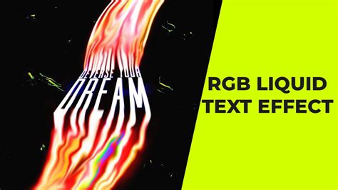 Create A Stunning Rgb Liquid Melting Text Effect In Photoshop Youtube