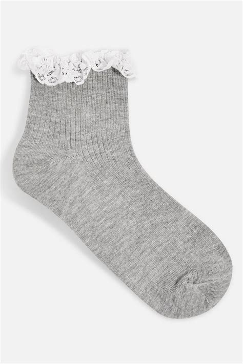 Lace Trim Ribbed Ankle Socks Topshop Usa Ankle Socks Topshop Lace