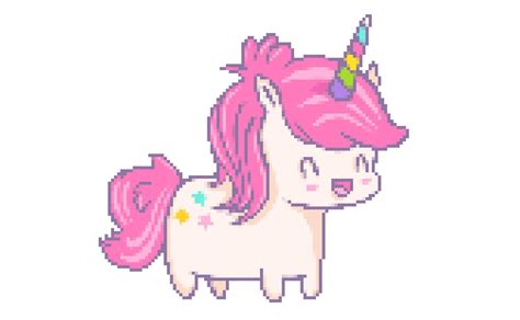 Vector Illustration Of A Kawaii Unicorn In Pixel Art Style 5597413