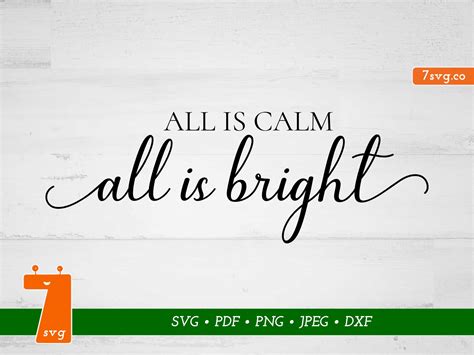 All Is Calm All Is Bright Svg Cut File Dxf Jesus Svg Etsy