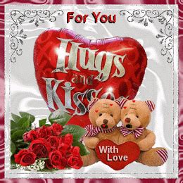 Photo animée Hugs and kisses quotes Love hug Free online greeting cards