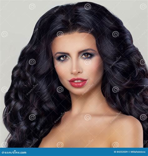 Beautiful Woman With Long Healthy Hair Beautiful Model Stock Image