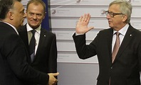 Jean-Claude Juncker faces off with Hungary's Viktor Orbán on the ...
