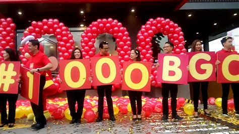 Grand Opening Ceremonies Jollibees 1000th Store And The 1st Customer