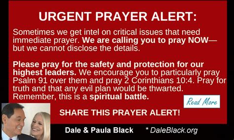 Urgent Prayer Dp Capt Dale Black Author Of Flight To Heaven And