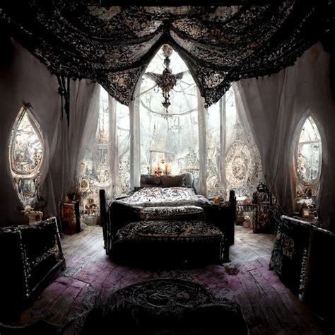 Gothic Boho Bedroom Fit For A Elvan Witch Fantasy Rooms Dark Home
