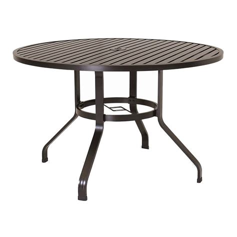La Jolla 48 Inch Round Aluminum Patio Dining Table By Sunset West Bbqguys