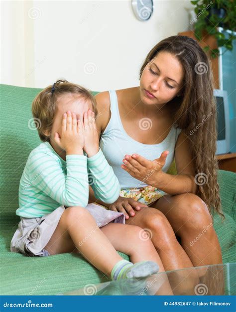 Woman Scolding Child At Home Stock Image Image Of Childhood Inveigh