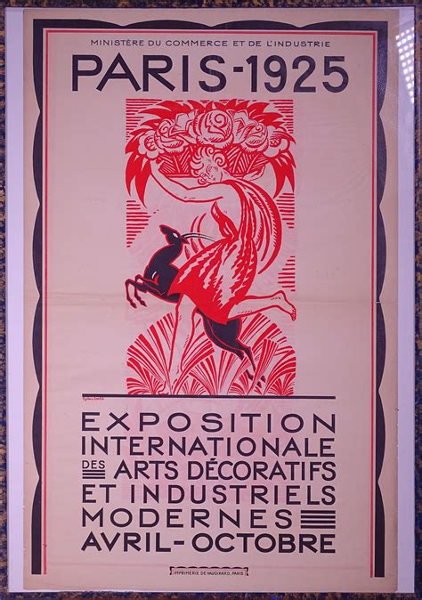 estampe affiche paris 1925 exposition internationale des arts décoratifs et industriels