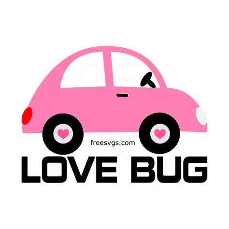 Love Bug Free SVG File - Free SVGs