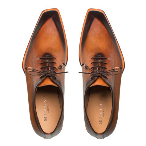 Mezlan S108 Whole Cut Oxfords Cognac