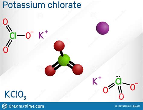 Molecule Kcl Potassium Chloride Vector Illustration Cartoondealer Com