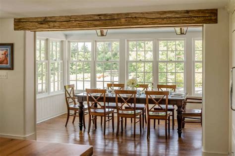 Delightful Restoration Of A Brick And Fieldstone Farmhouse In Pennsylvania Sunroom Dining