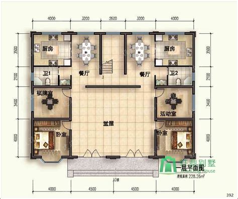 1715精致双拼，一梯多户，两层自建别墅，带屋顶露台 轩鼎房屋图纸