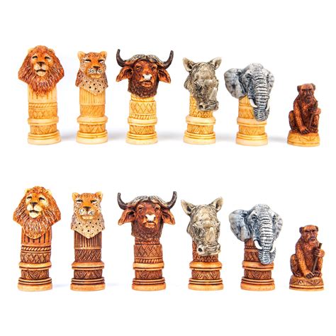 African Animal Chess Set Big 5 Busts Amazing Africa Ts Ta