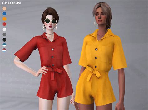 The Sims Resource Short Sleeved Jumpsuits