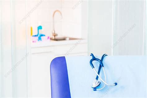 Stethoscope Placed On An Examination Table Stock Image C0350728