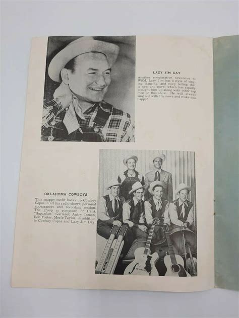 Grand Ole Opry Wsm Souvenir Program Hank Williams Sr Ernest Tubb