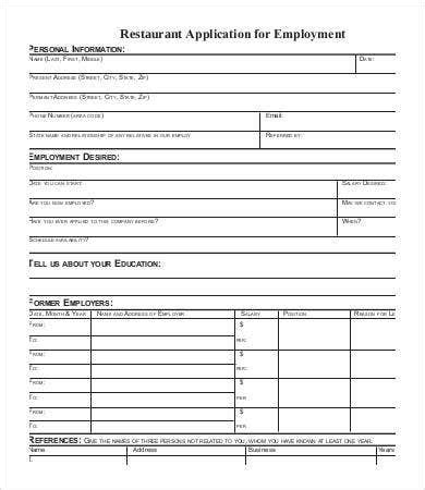 employment form template collection