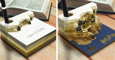 Muggle or wizard, everyone can now gaze upon the magnificent castle with this omoshiroi block memo pad by the japanese company triad. Harry Potter Block Memo Pad Reveals Hogwarts Castle as You ...