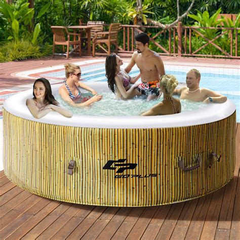 New 6 Person Inflatable Hot Tub Outdoor Portable Jacuzzi Jets Bubble