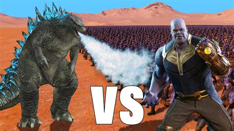 Godzilla Vs Thanos Ultimate Epic Battle Simulator Youtube