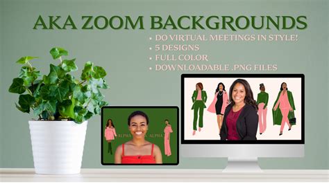 Alpha Kappa Alpha Zoom Backgrounds Aka Virtual Meeting Etsy Finland