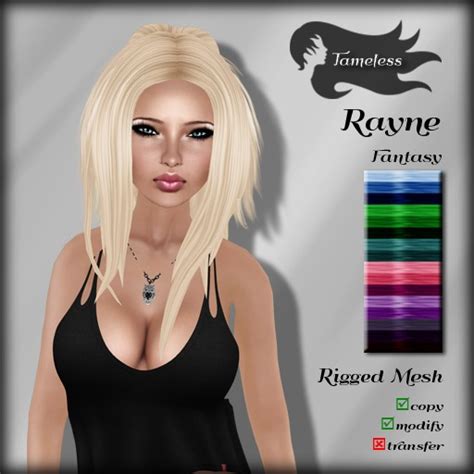 Second Life Marketplace Tameless Hair Rayne Mesh Fantasy