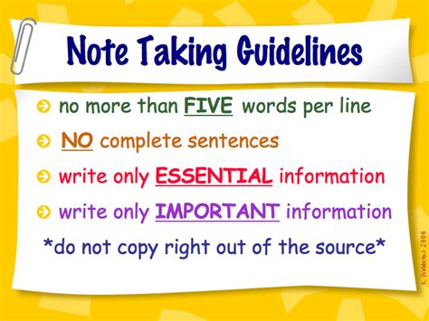 Note Taking Guidelines That Shows You How To Do Things As Far As