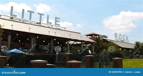 Little Rock Sign Atop The River Market Building Editorial Photo Image