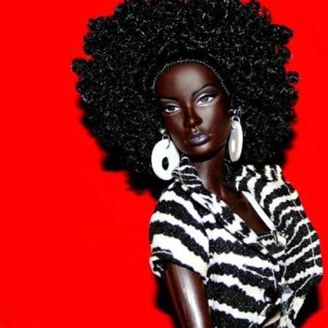 Black Barbie Dolls With Natural Hair Uploaded By User Black Barbie Natural Hair Doll