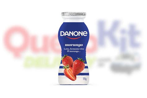 Querokit Delivery Danone LÍquido 170g Morango Caixa Com 20 Unidades