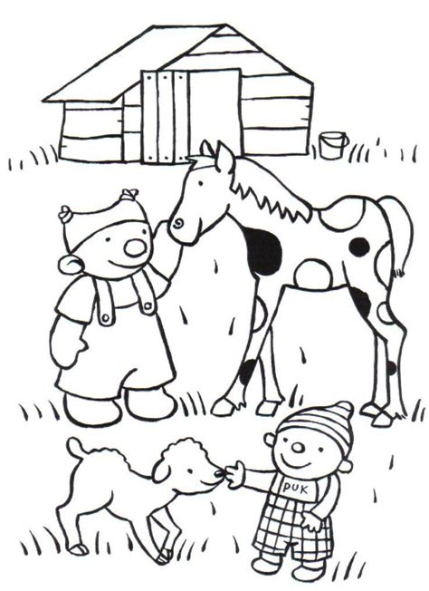 Boerderij | farm animal coloring pages, farm. Kleurplaat Lente Boerderij