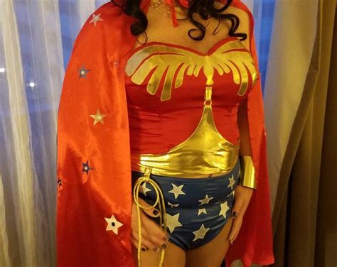 Full Wonder Woman Costume Corset Tiara Cuffs Belt Lasso Choice Briefs Or Shorts Or Skirt