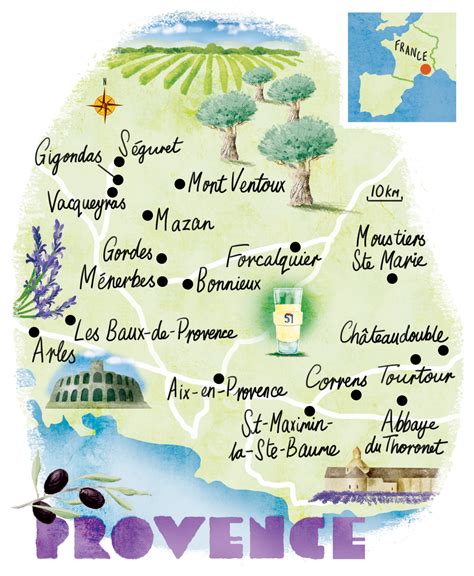 Jessopart Blog — Provence Map By Scott Jessop