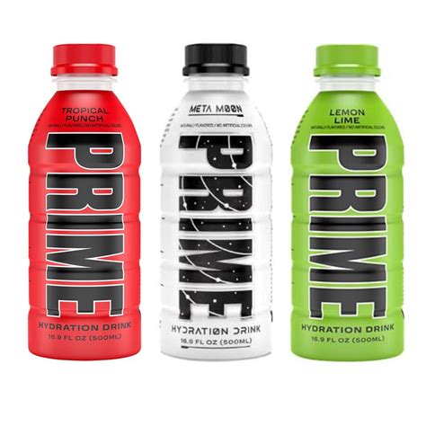 Prime Hydration Drink Variety Pack (16.9oz 6pk) Tropical Punch, Meta