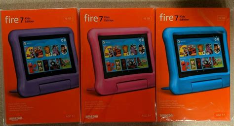 New 2019 9th Gen Amazon Fire 7 Kids Edition Tablet 7 16 Gb Pink Blue