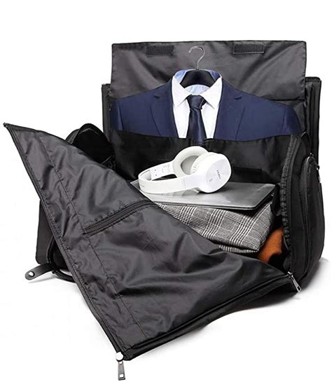 2 In 1 Travel Convertible Garment Duffel Suit Bag With Shoe Compartment