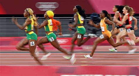 Jamaica Sweeps Women S 100m At Tokyo Olympics As Elaine Thompson Herah Sets Record Abc News