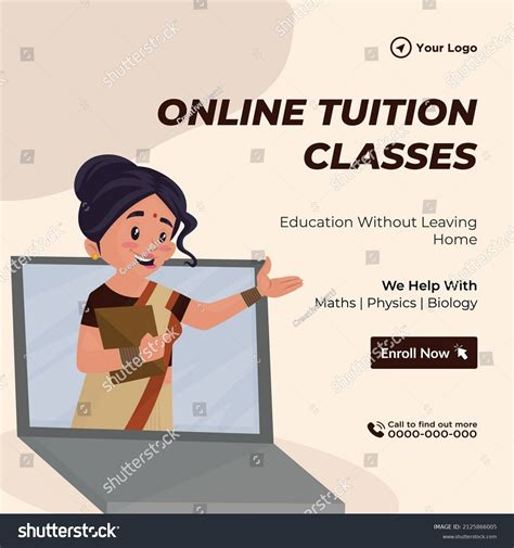 Banner Design Online Tuition Classes Template Stock Vector Royalty Free 2125866005 Shutterstock