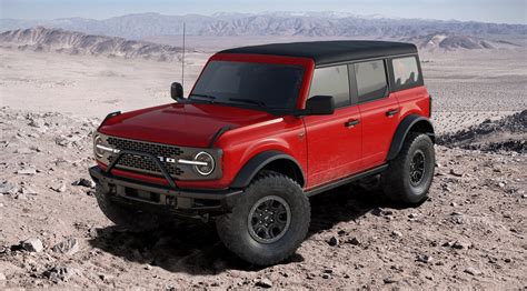 2021 Ford Broncos Updated “safari Bar” Gets Spotted On Race Red