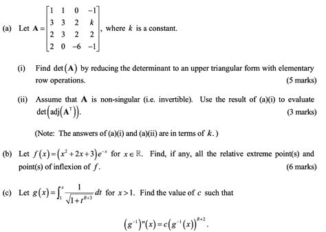 Solved 1 1 0 1 3 3 2 K A Let A Where K Is A Constant 2