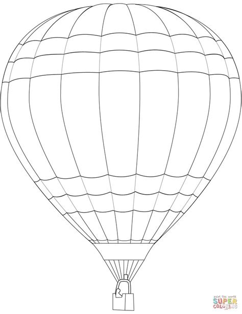 Hot Air Balloon | Super Coloring | Hot air balloon cartoon, Coloring pages inspirational, Air