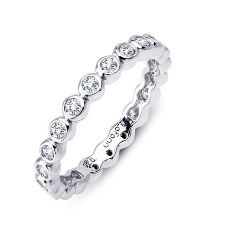 Gorgeous Ring Eternity Band Is Set With Simulated Diamonds In Sterling