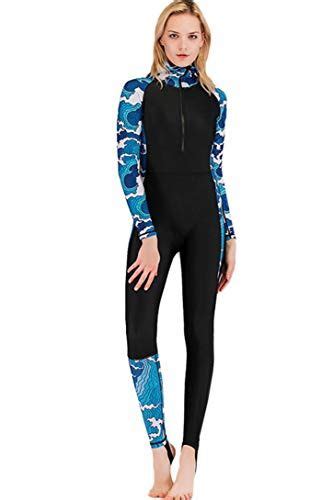 Micosuza Full Body Swimsuit Swim Suit Full Coverage Long Legs Long