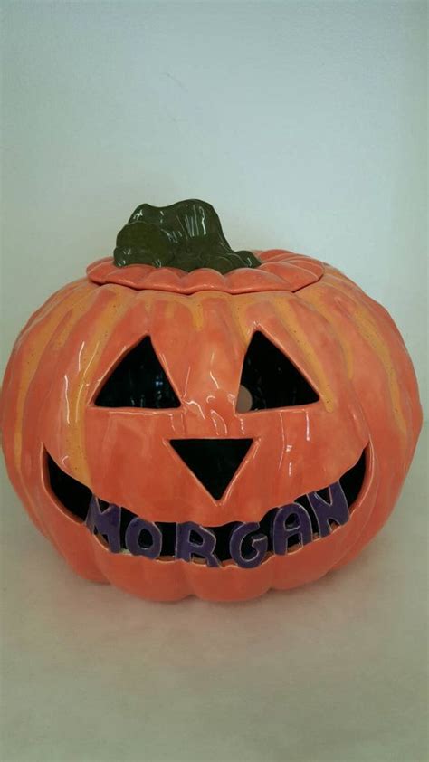 Personalized Pumpkin Hand Carved Name Of Your Choice Medium Etsy