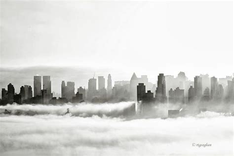 New York Foggy Morn By Regina Geoghan Foggy Blanket Of Fog Skyline