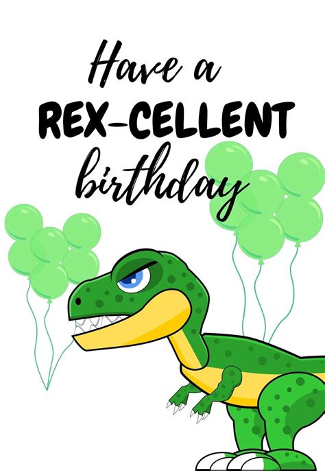 Dinosaur Printable Birthday Cards — Printbirthdaycards