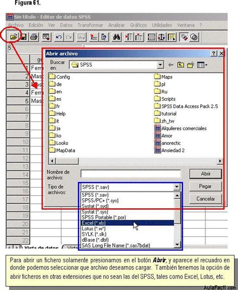 Spreadsheets from ms excel or openoffice, plain text files such as.txt or.csv, sql databases, sas, and stata. Abrir y Guardar Información en el SPSS - SPSS Básico ...