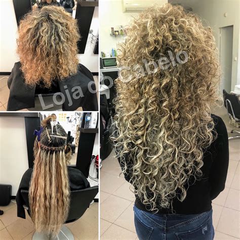 Extensões Cabelo Humano Louro Cacheadas Extensões de cabelo Cabelo Extensões de cabelo humano